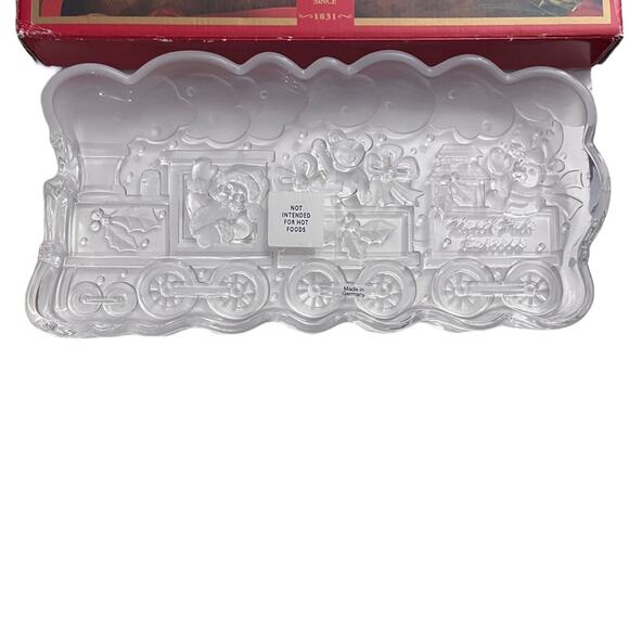 Gorham Crystal Train Server Lenox Germany Holiday Traditions North Pole Express - Picture 2 of 10
